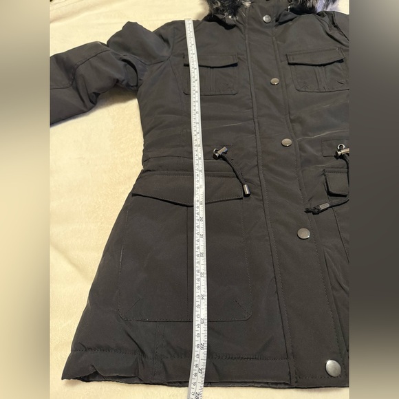 NWT Snobbish Women's double face Black Ski Jacket with Faux Fur Hood Size S - Picture 17 of 17